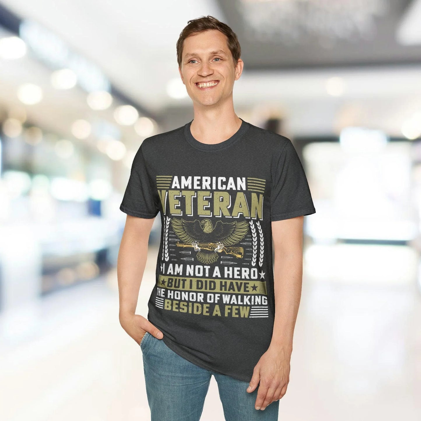 Close-up of the unisex soft cotton fabric in vibrant black, highlighting the smooth texture and double-stitched crew