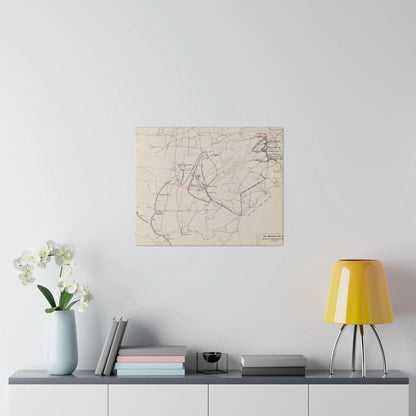 Detailed view of the canvas depicting Union soldiers' uniforms and gear from the 1861–1865 Civil War period