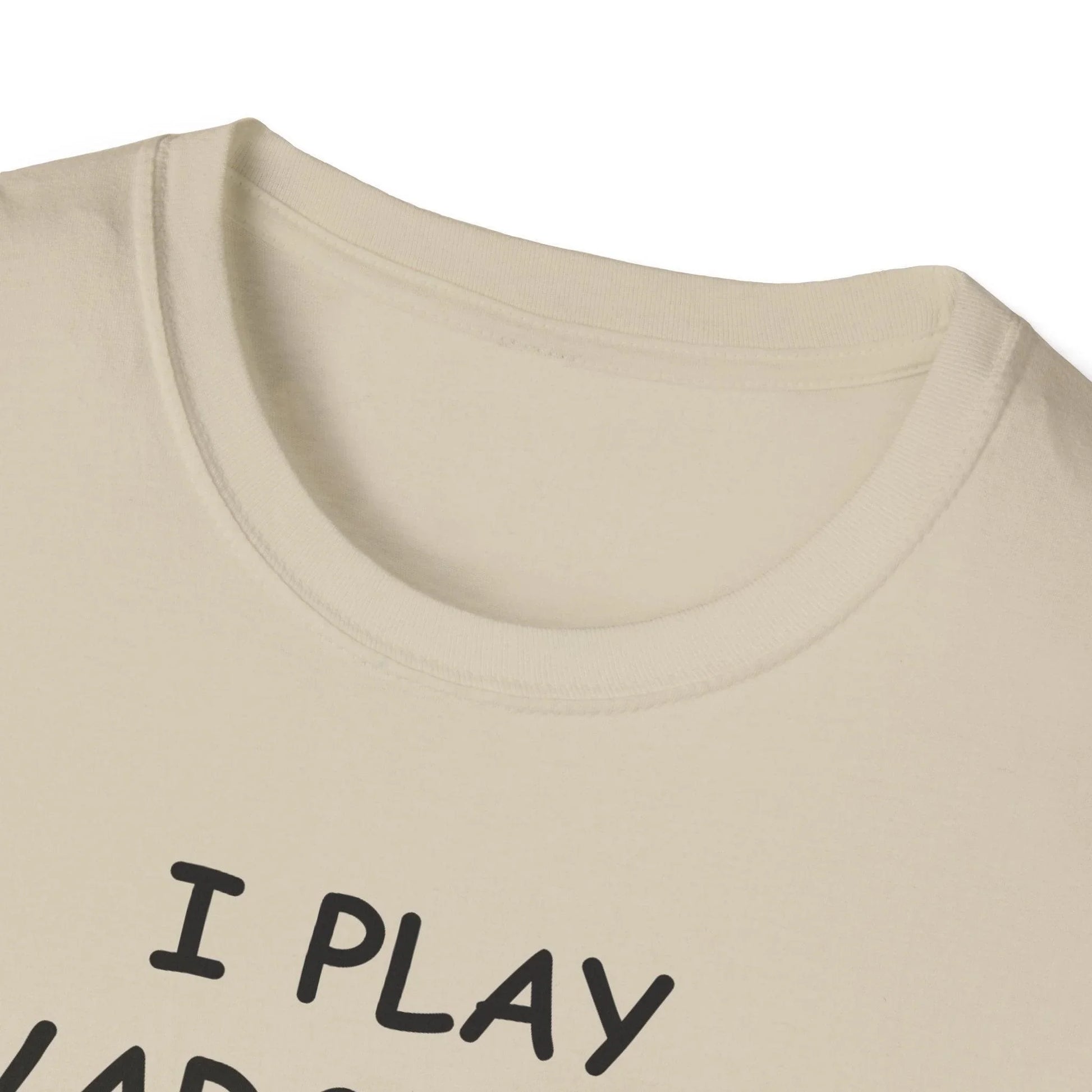 Close-up of the black unisex softstyle fabric showing smooth texture and subtle stitching details at the bottom hem.