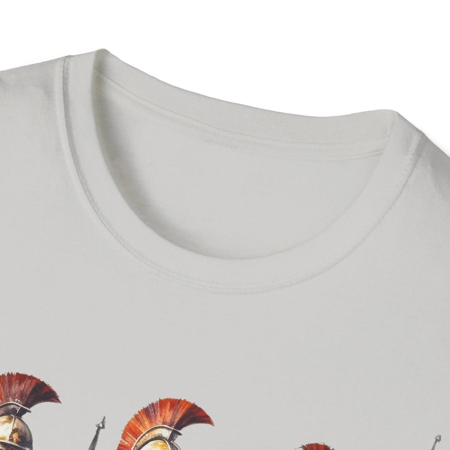 Close-up of the soft cotton fabric showcasing subtle distressed details and vibrant color depth on the chest area of the