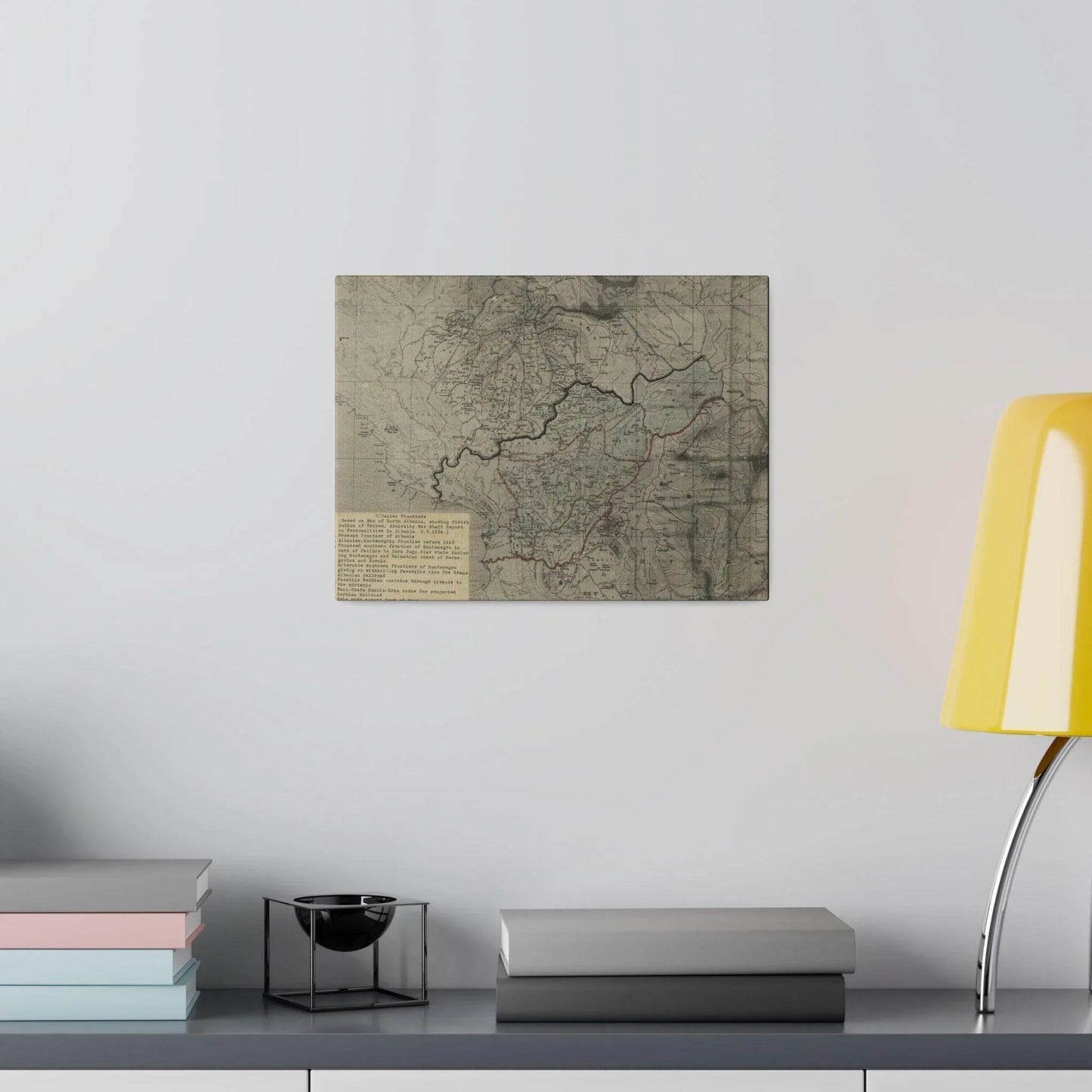 Close-up of textured canvas surface highlighting detailed brushstrokes and vintage color tones of the 1916 Admiralty War