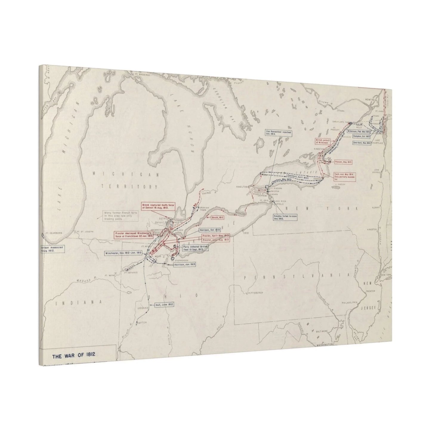 War of 1812, Operations In The North 1812-1814 - Pacific Sky Games