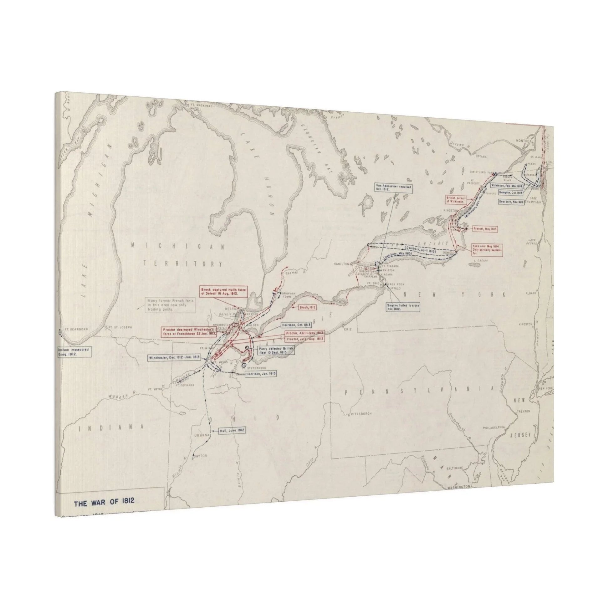 War of 1812, Operations In The North 1812-1814 - Pacific Sky Games