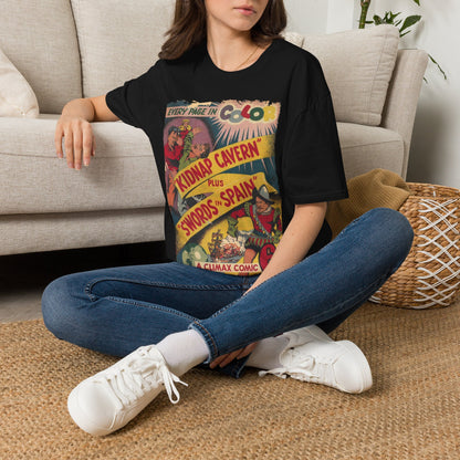 Close-up of the Climax Color No.1 T-shirt neckline showing reinforced stitching and smooth fabric edge detail from a