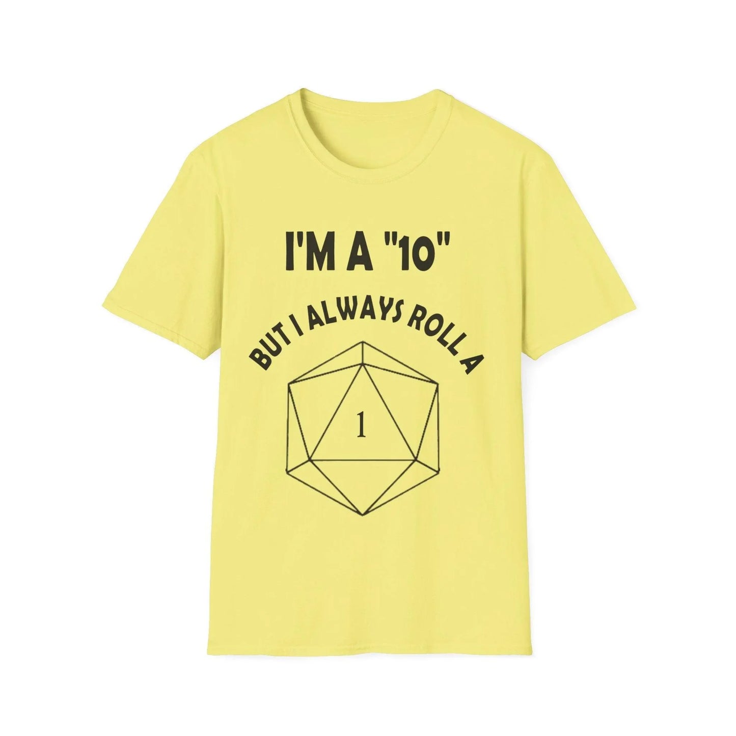 Close-up of the black unisex softstyle T-shirt's neckline and stitched seams, highlighting smooth fabric and relaxed fit