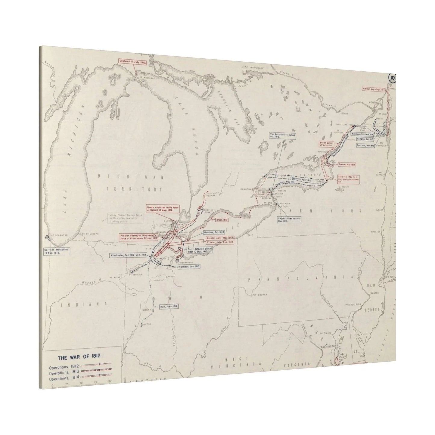 War of 1812, Operations In The North 1812-1814 - Pacific Sky Games