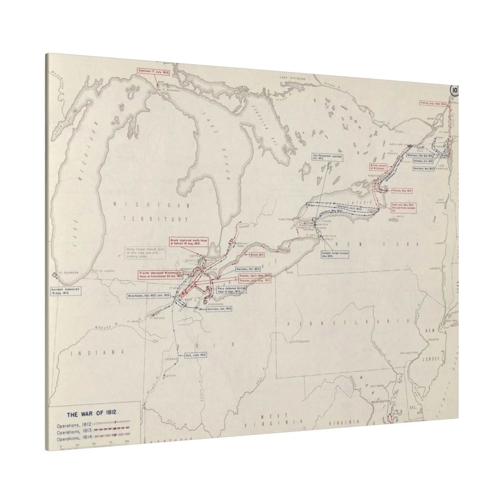 War of 1812, Operations In The North 1812-1814 - Pacific Sky Games