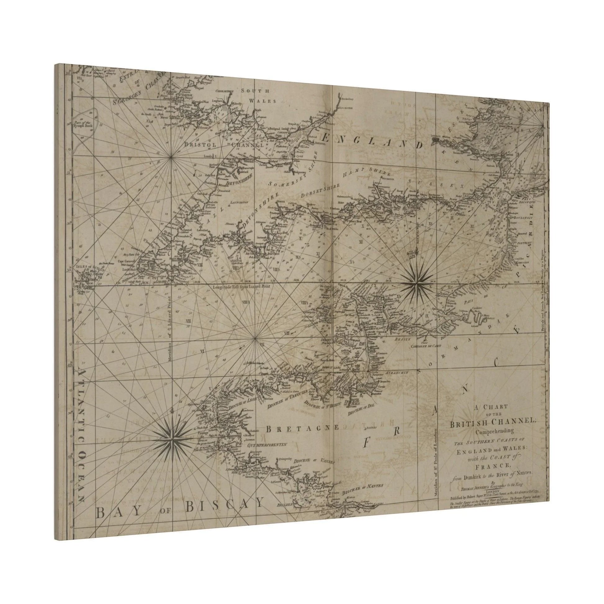 Detailed close-up of the textured canvas surface highlighting the vibrant color palette and finely printed map edges.