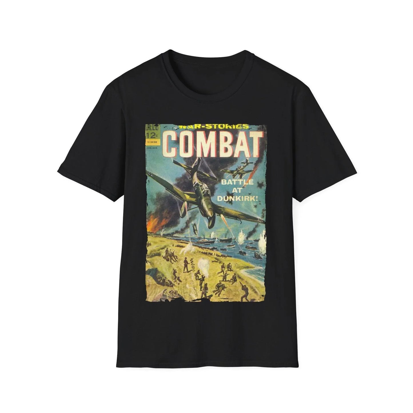 Printify Combat March 1965 unisex cotton crew neck T-shirt with vintage military-inspired graphic, regular fit, available in