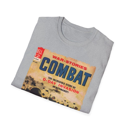 Close-up of the Combat Mar 1964 T-shirt's soft fabric texture and subtle stitching detail on the relaxed fit, in classic
