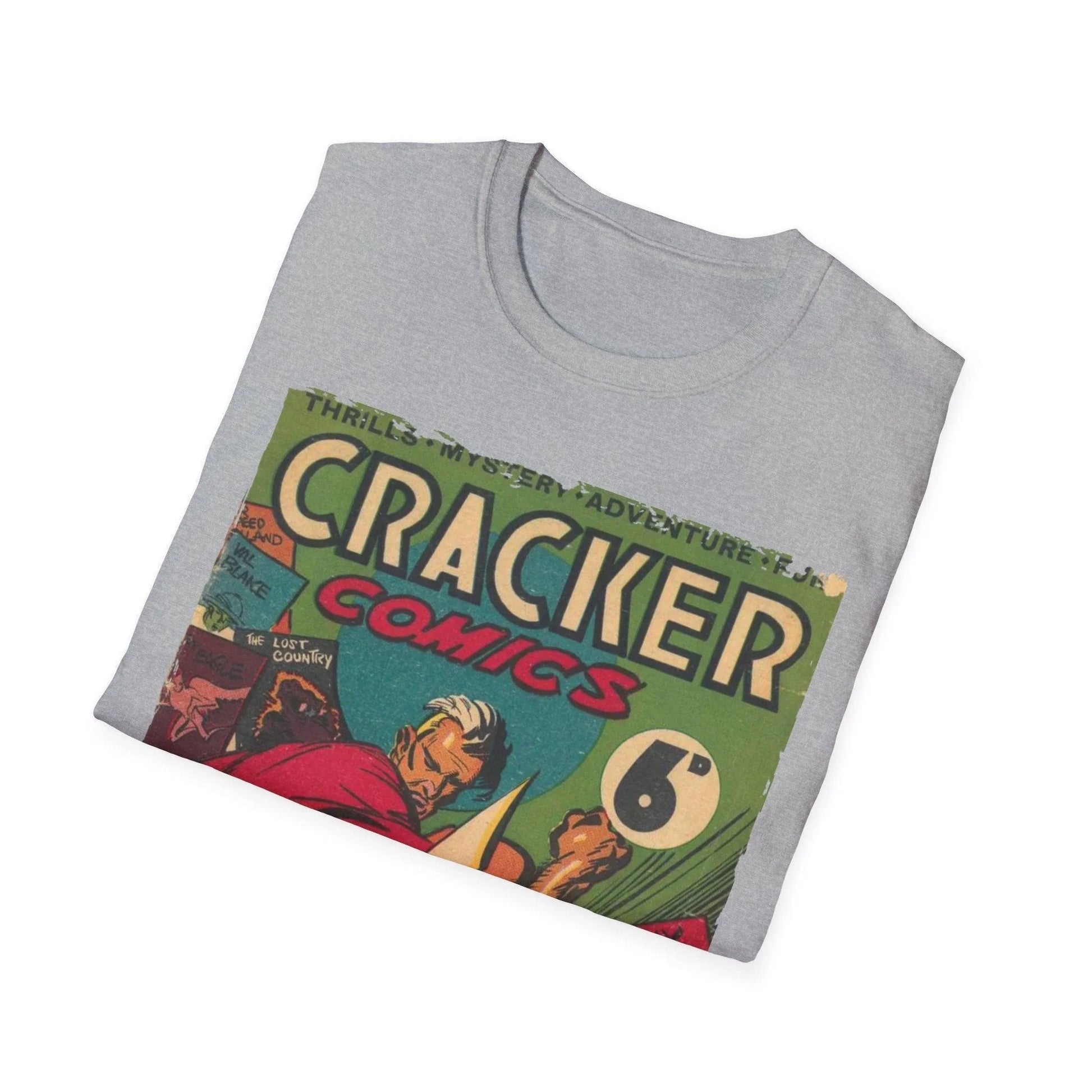 Close-up of the Cracker 1943 T-shirt fabric showing smooth, breathable cotton texture and subtle stitch details at the