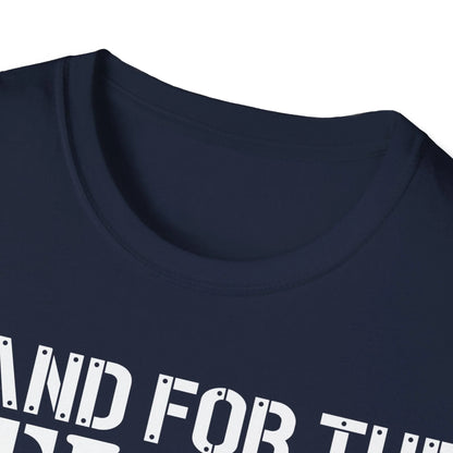 Close-up of the unisex soft fabric collar with reinforced stitching and subtle ribbing on the crew neckline of the black