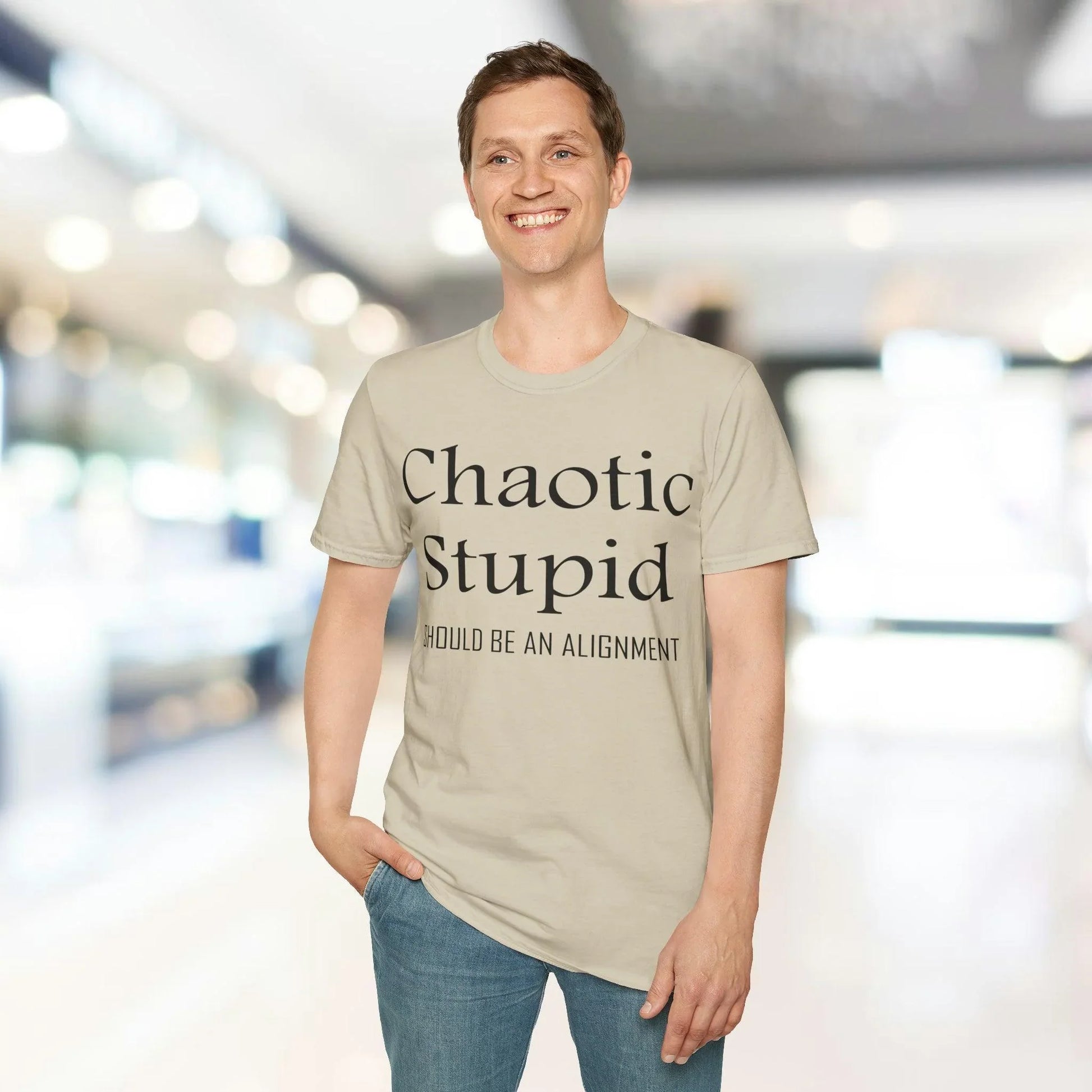 Back view of black unisex softstyle T-shirt highlighting subtle fabric texture and relaxed fit at the neckline and sleeves.