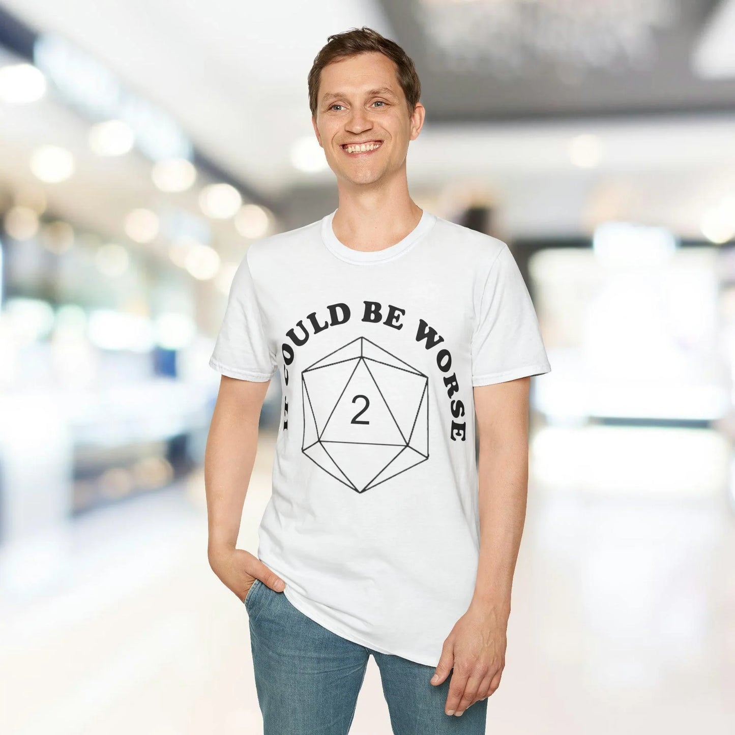 Close-up of the soft, breathable black fabric displaying subtle texture and fresh seam stitching on the unisex T-shirt