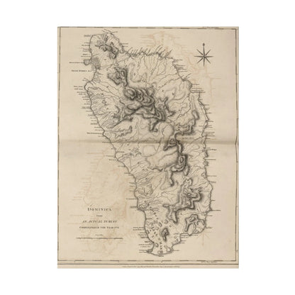 Printify Dominica canvas wall art, 24x36 inches, matte finish on eco-friendly wood panel, ready to hang for home décor