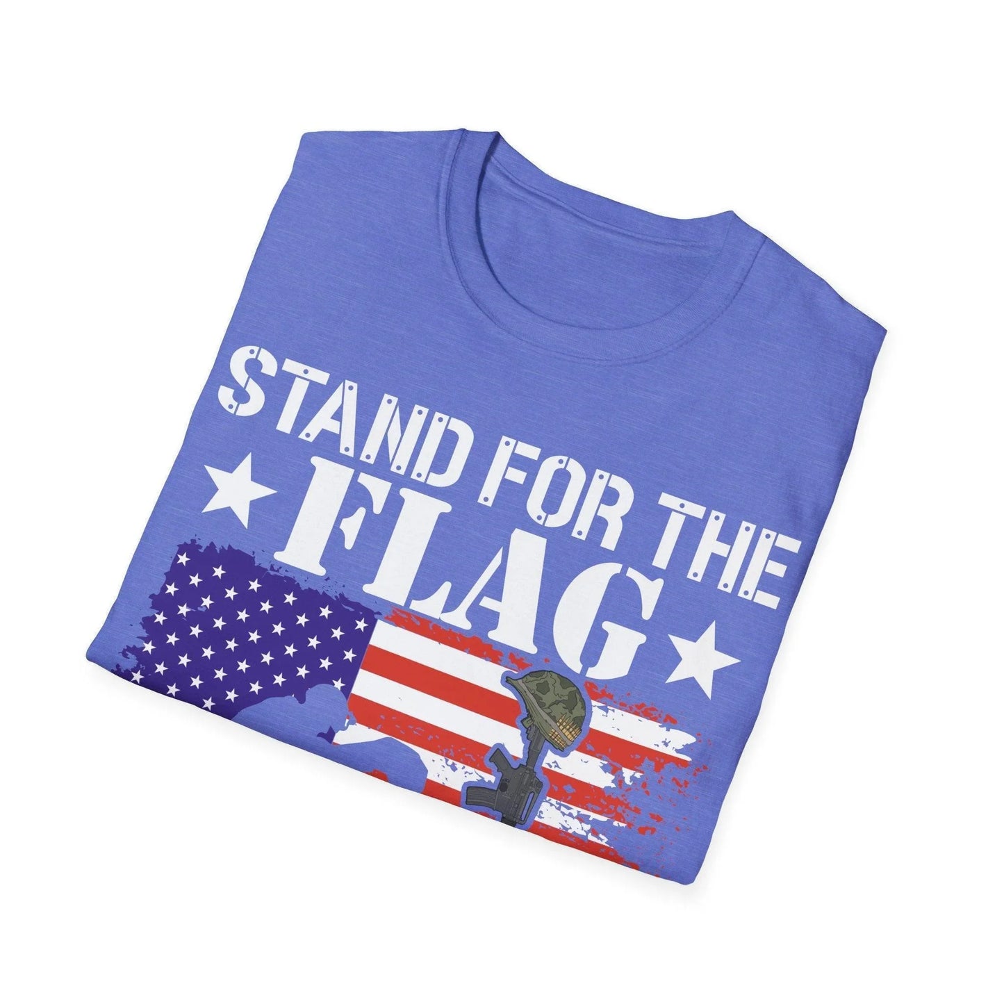 Close-up of the unisex softstyle fabric texture in deep charcoal, highlighting smooth knit and relaxed fit neckline from