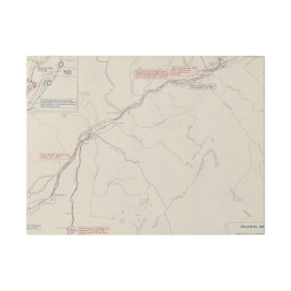 Close-up of textured canvas fabric highlighting aged, weathered surface and vintage style details for Colonial Wars decor