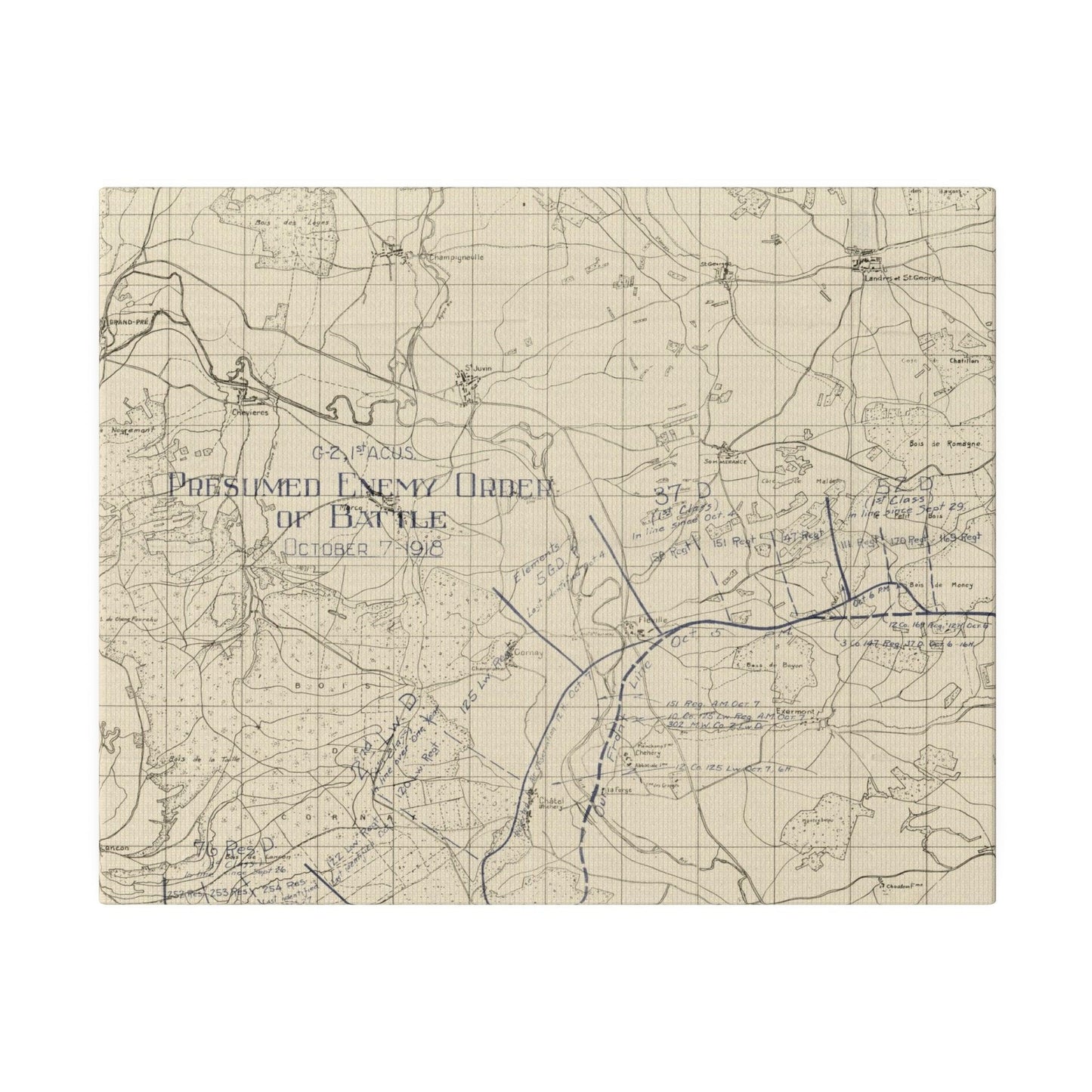 Sommerance Region, Presumed Enemy Order of Battle, October 7, 1918 - Pacific Sky Games