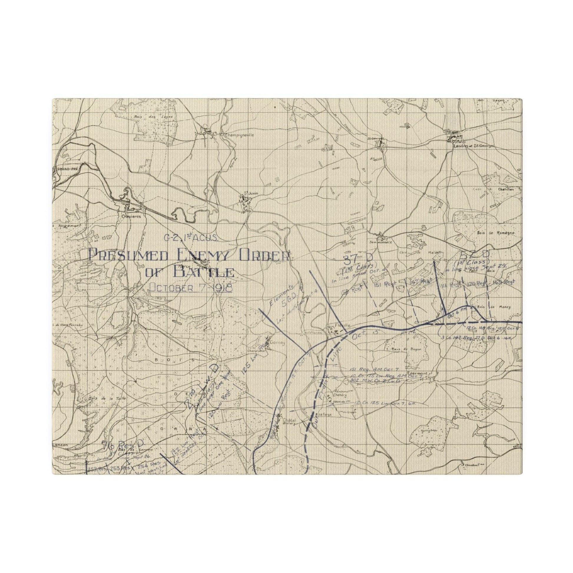 Sommerance Region, Presumed Enemy Order of Battle, October 7, 1918 - Pacific Sky Games