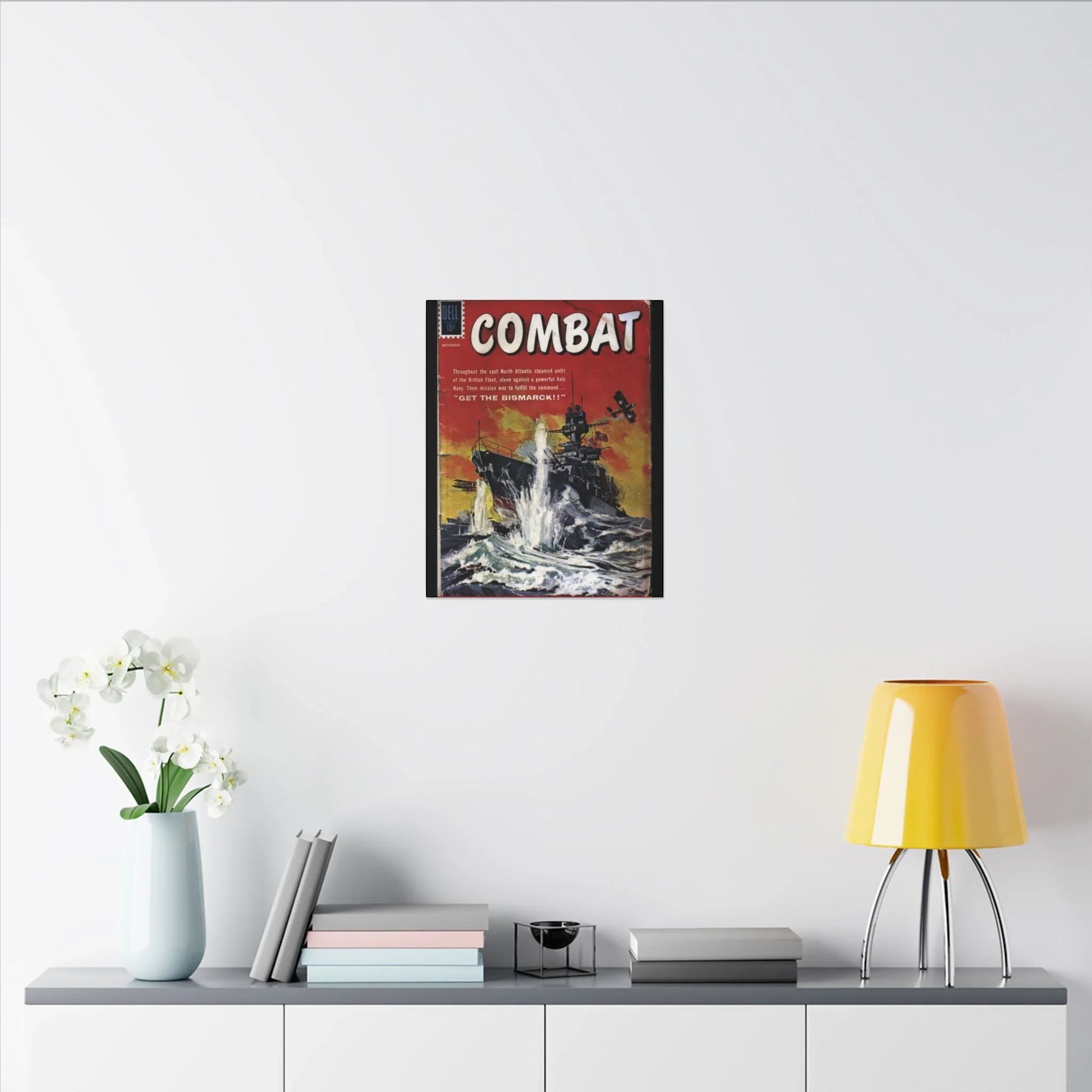 Close-up of Combat, Nov 1961 canvas fabric texture highlighting the durable, tightly woven material's intricate weave