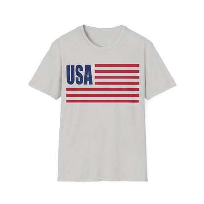 Close-up of the American flag design on the soft cotton fabric, highlighting vibrant colors and detailed stitching on the