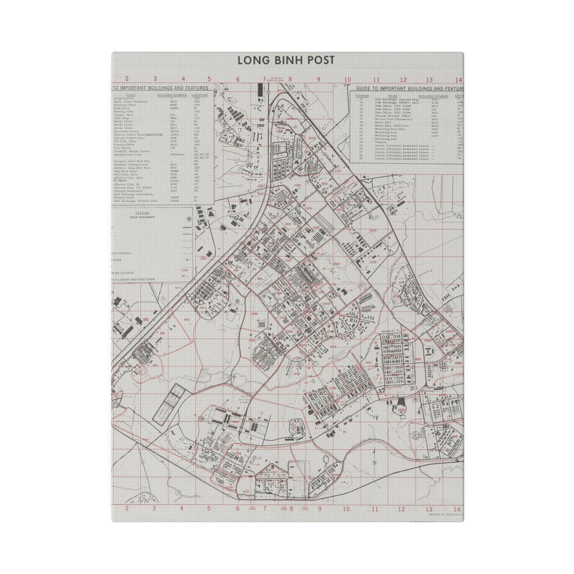 Close-up of textured canvas fabric highlighting subtle weave and aged surface detail from the Long Bình Post, Vietnam 1972