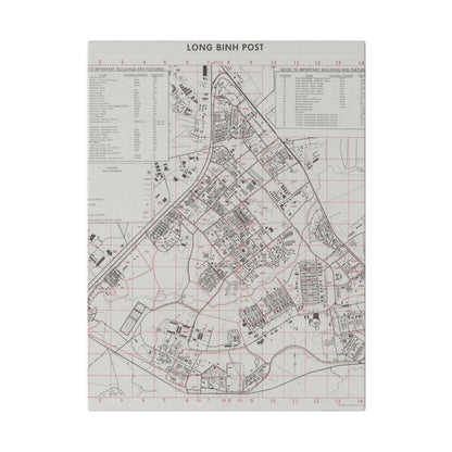 Close-up of textured canvas fabric highlighting subtle weave and aged surface detail from the Long Bình Post, Vietnam 1972