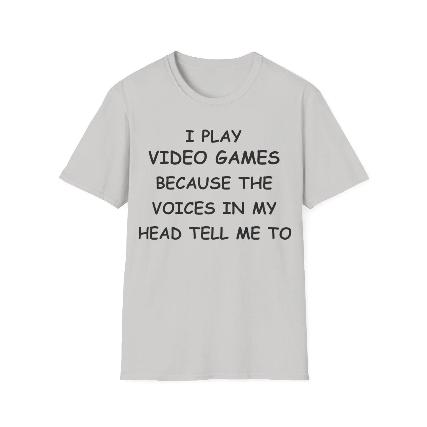 Close-up of the Black I Play Video Games T-Shirt's neckline featuring reinforced seams and softcotton fabric texture.