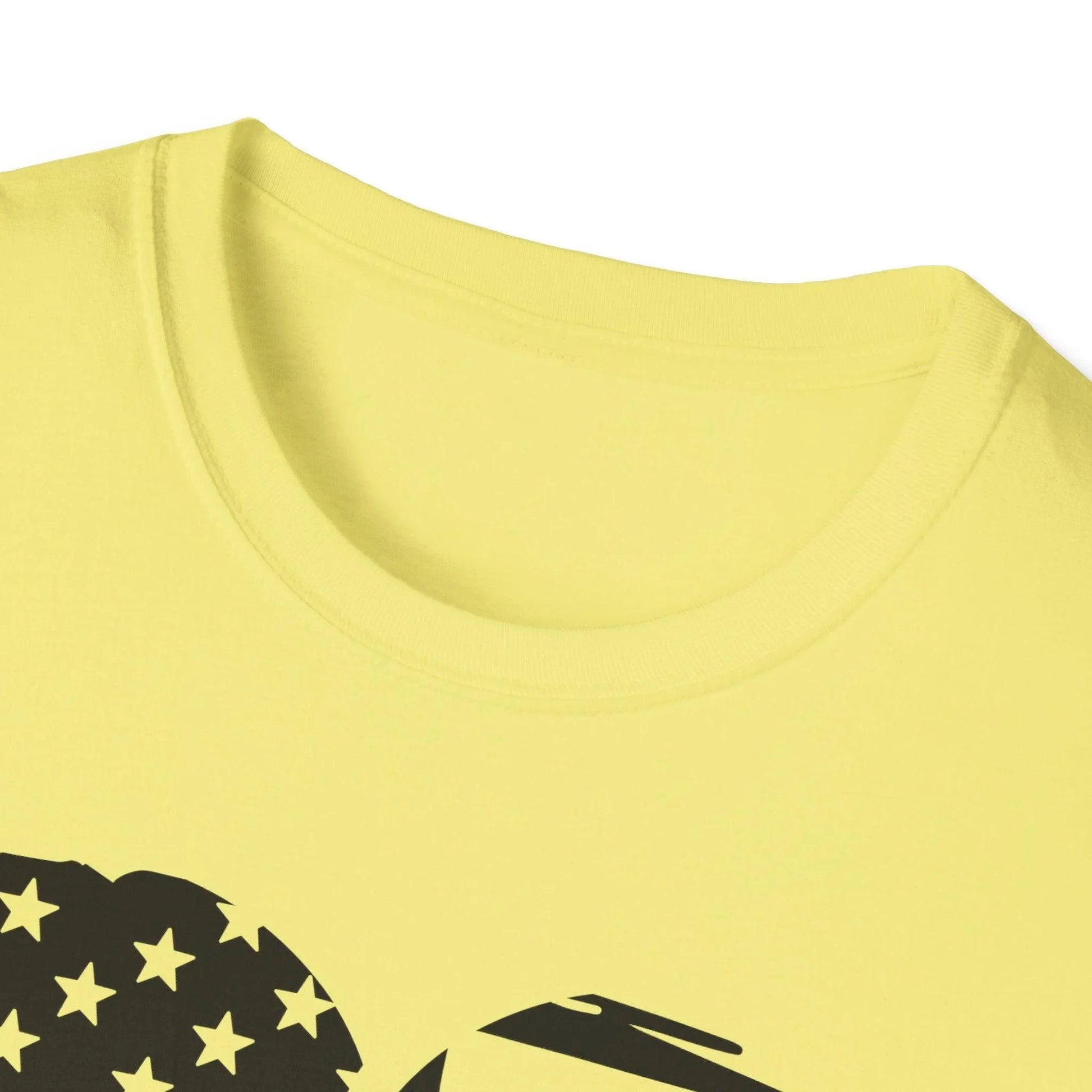 Close-up of the American Heart B&W T-Shirt's fabric texture, highlighting the soft cotton material and subtle heather