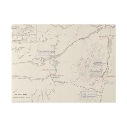 Printify canvas of Colonial Wars, Operations in New York 1755-1759 in matte finish, 24x36 inches, eco-friendly wall decor