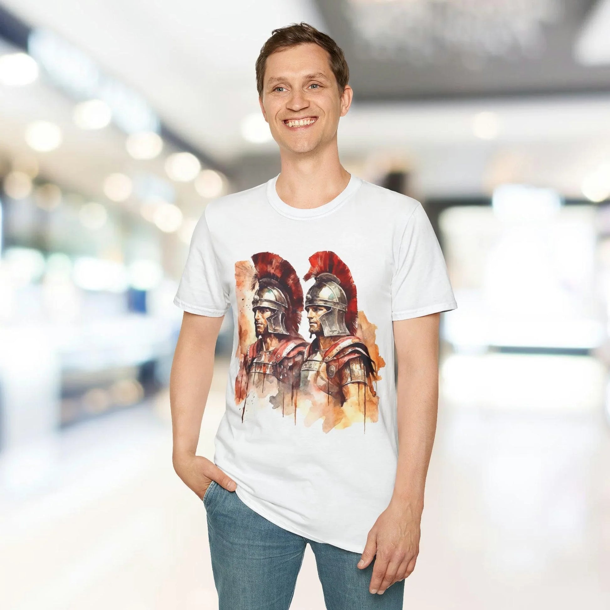 Close-up of the navy blue Relaxed fit T-shirt fabric showing soft cotton blend texture and subtle stitching details at the