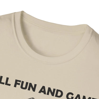 Close-up of the black crew neckline and soft fabric texture, highlighting the relaxed fit and subtle stitching details of