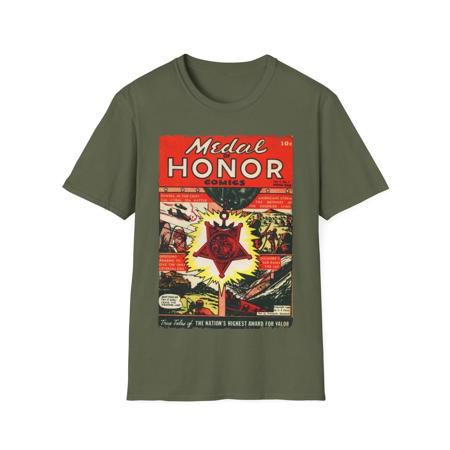 Close-up of the soft, heather gray fabric texture and subtle stitching details on the unisex T-shirt’s shoulder seam