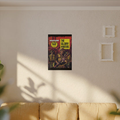 Close-up of the canvas material highlighting textured surface and vibrant printed artwork details on the Action War #10