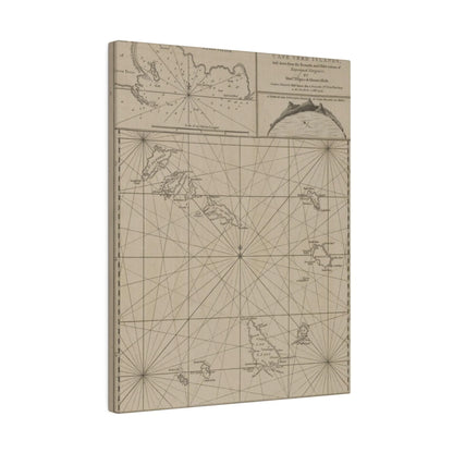 Close-up of colorful Cape Verde Islands canvas highlighting intricate map details and vibrant coastal outlines.