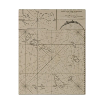 Close-up of a textured canvas surface depicting the vibrant map of Cape Verde Islands with visible brush strokes and