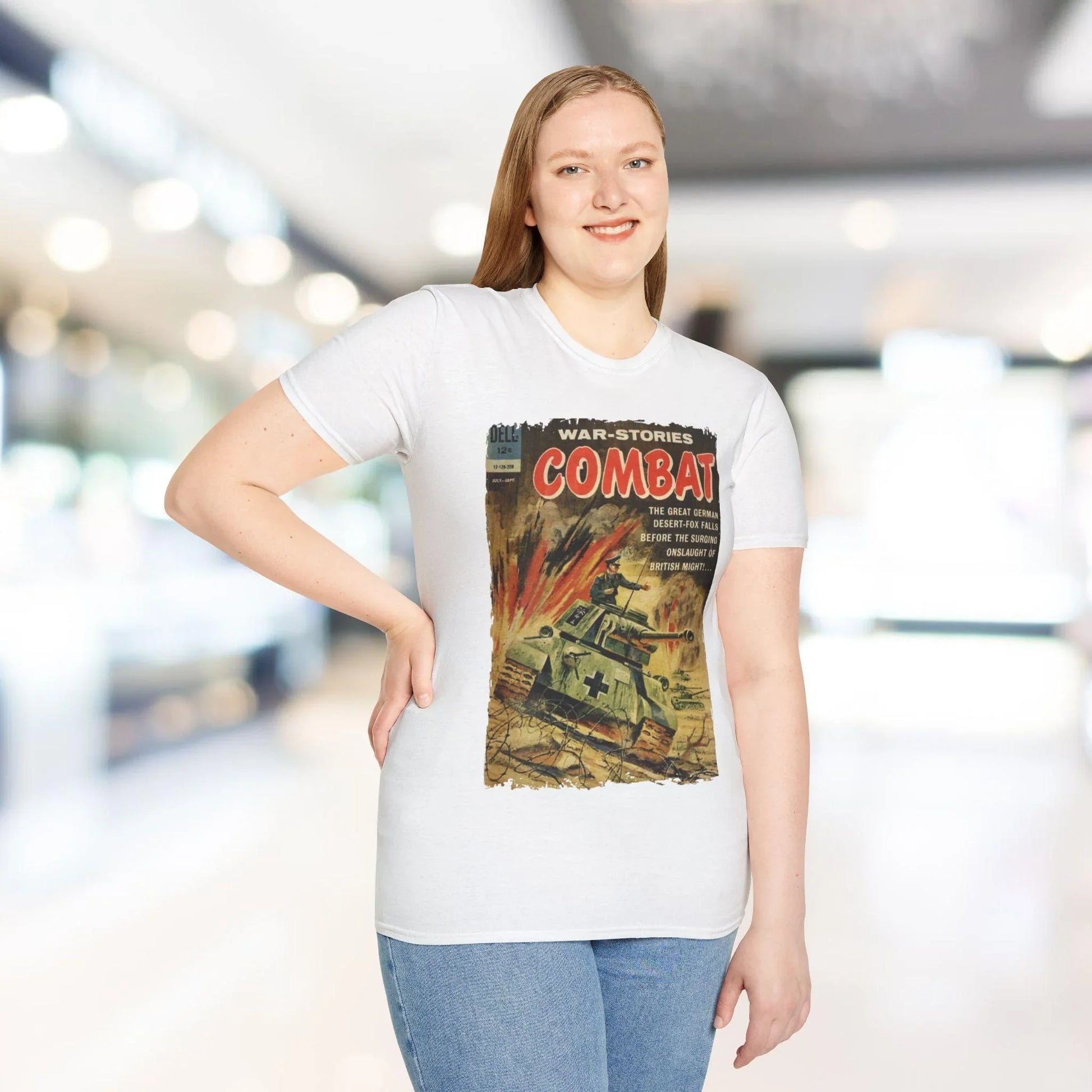 Close-up of the unisex softstyle fabric showing smooth black color and subtle stitching detail near the neckline