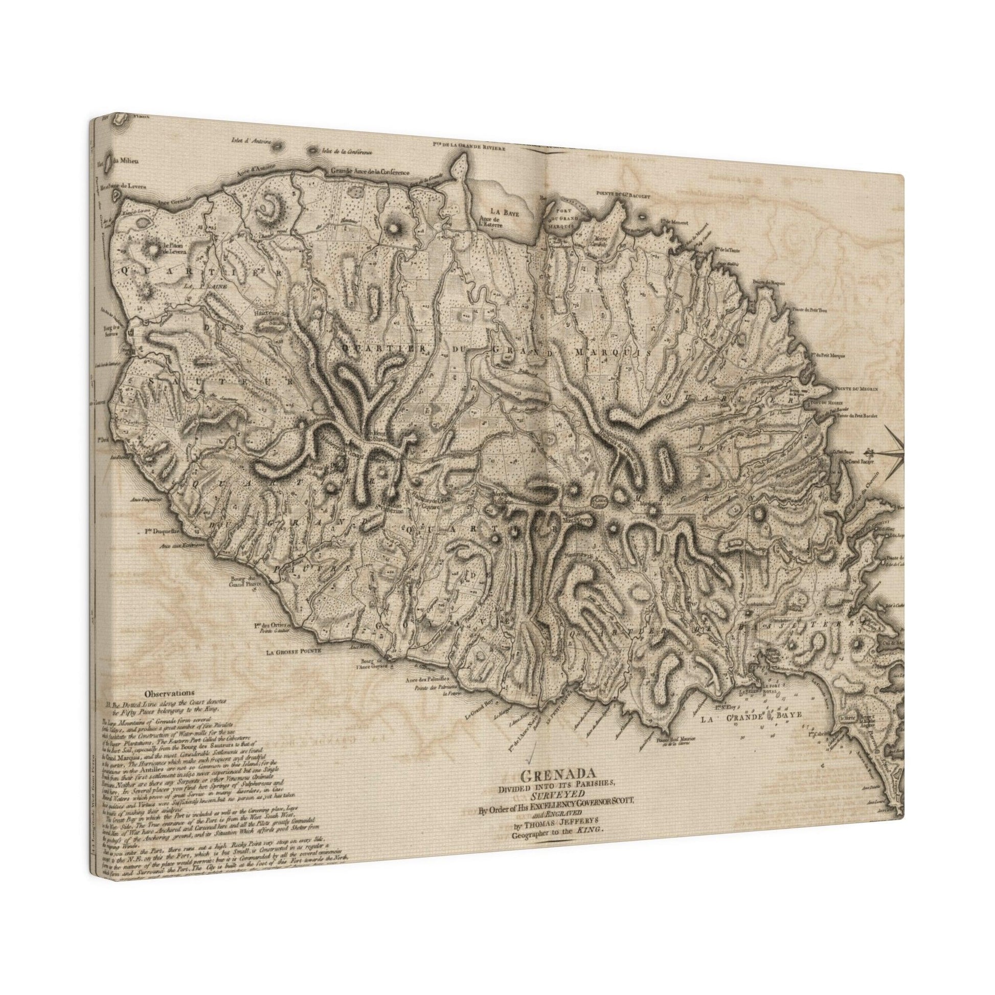 Close-up of the Grenada canvas texture highlighting natural fiber weave and matte finish detail