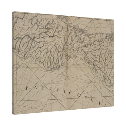 Close-up of textured canvas surface highlighting subtle brushstroke details and matte finish from this angled perspective.