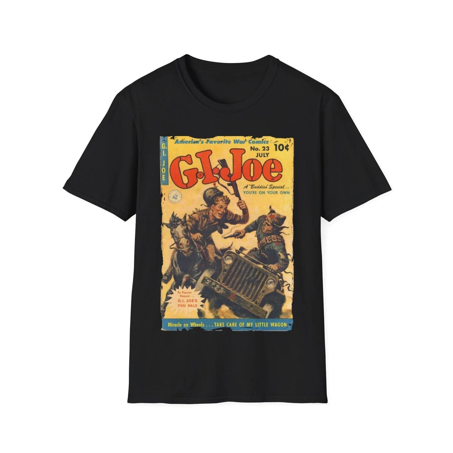 Printify G.I. Joe No.23 unisex cotton crew neck T-shirt in relaxed fit with vibrant graphic design