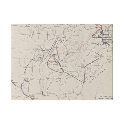 Close-up of detailed canvas texture and subtle aged finish highlighting 1861–1865 Civil War era artwork.