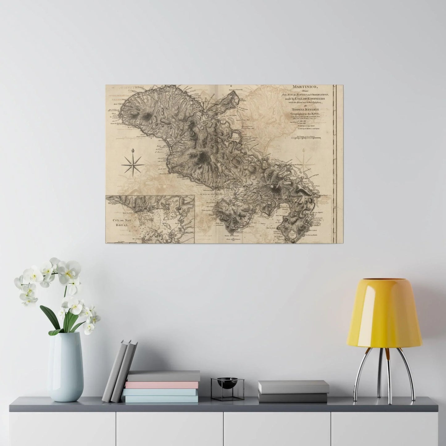 Close-up of the Martinico canvas fabric showing textured beige material and subtle weave detail from a low-angle perspective