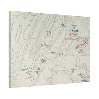 Close-up of canvas texture highlighting detailed brushstrokes and aged finish on the Civil War campaign scene.