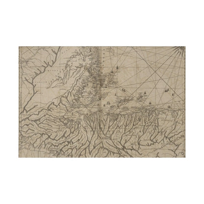 Close-up of vibrant blue and green canvas fabric highlighting textured surface and detailed stitching near the Bay of