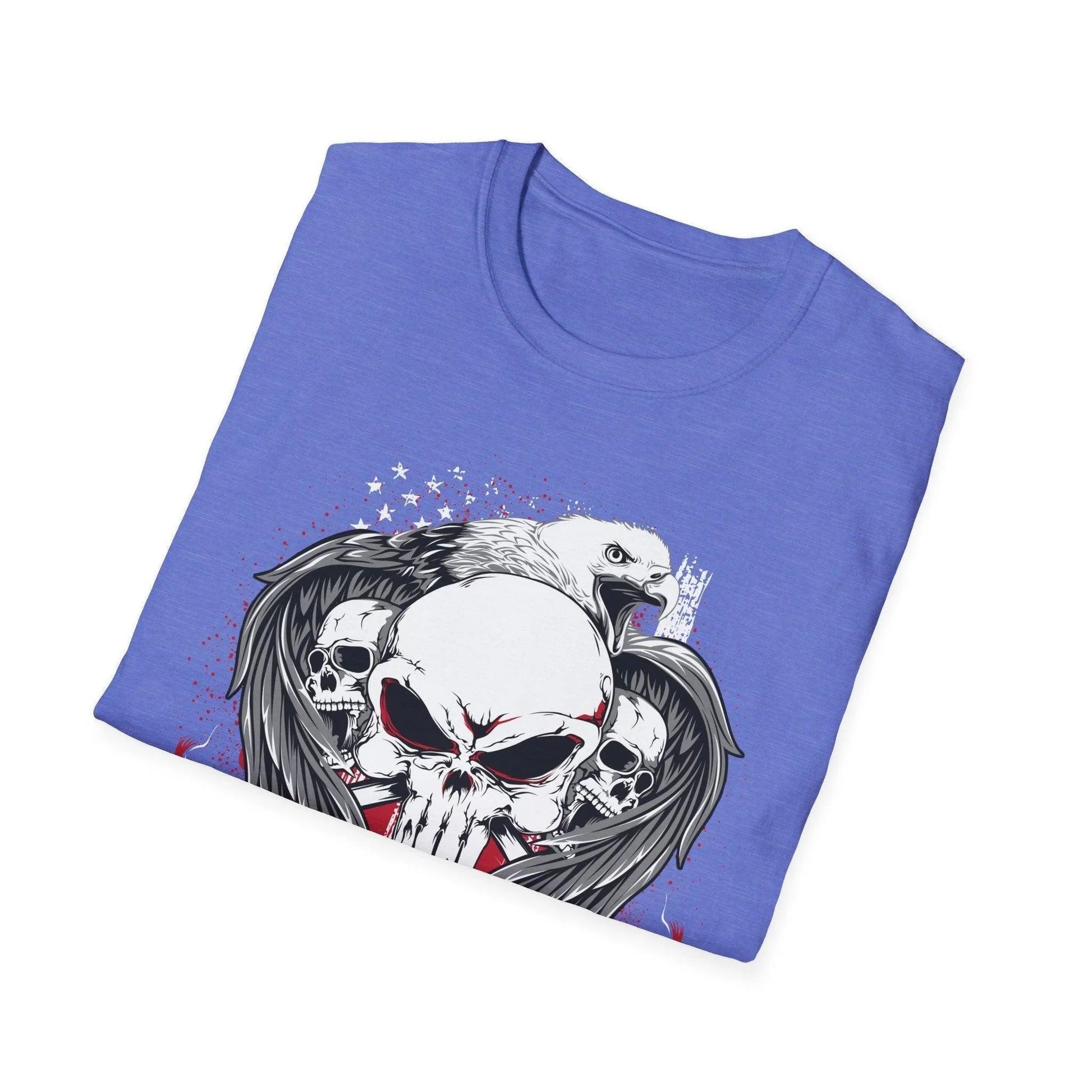 Close-up of the American Veteran soft cotton fabric showing subtle texture and vibrant navy color detail at the hem edge.