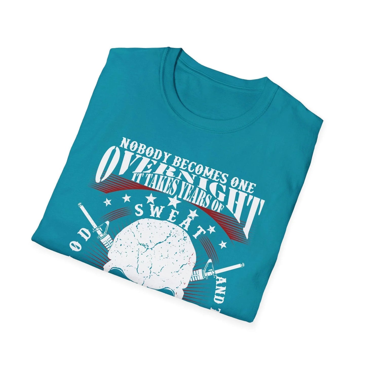 Close-up of the unisex soft, relaxed fit, heather gray fabric showing subtle texture and stitched neckline detail.