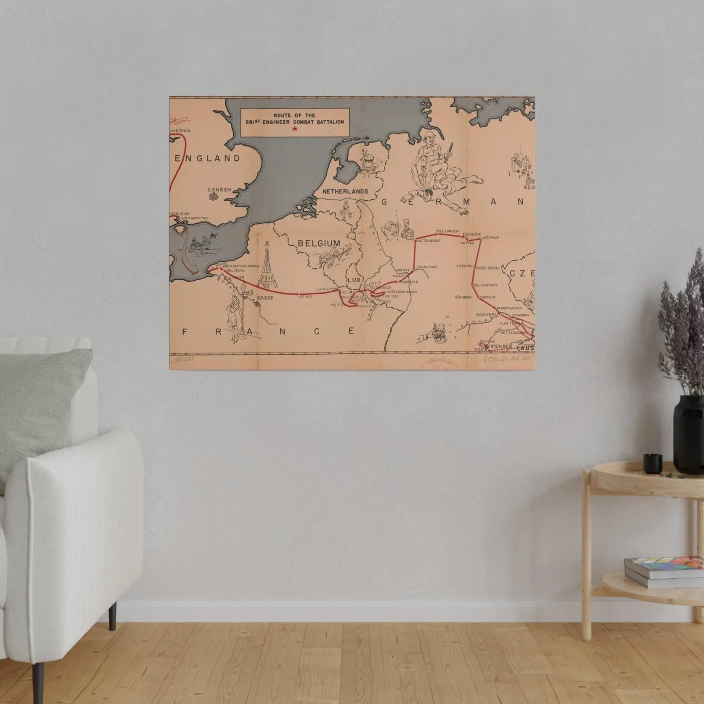 Route of the 281st Engineer Combat Battalion 3 November 1944 to 8 May 1945 - Pacific Sky Games