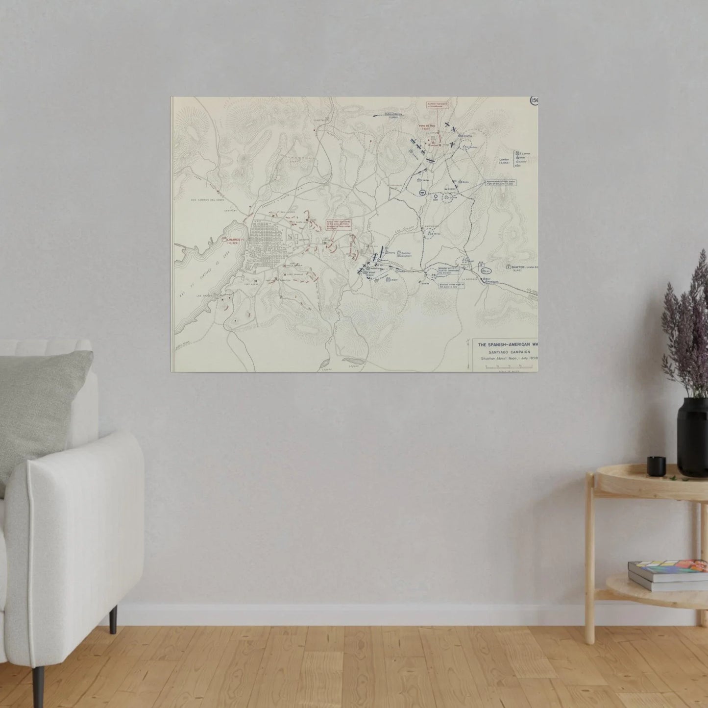 Spanish-American War, Santiago Campaign, Situation Noon 1 July 1898 - Pacific Sky Games