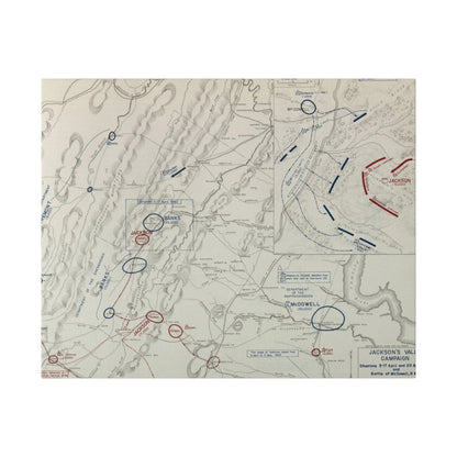 Close-up of canvas texture highlighting the detailed historical scene from the Civil War campaign, emphasizing brushstroke