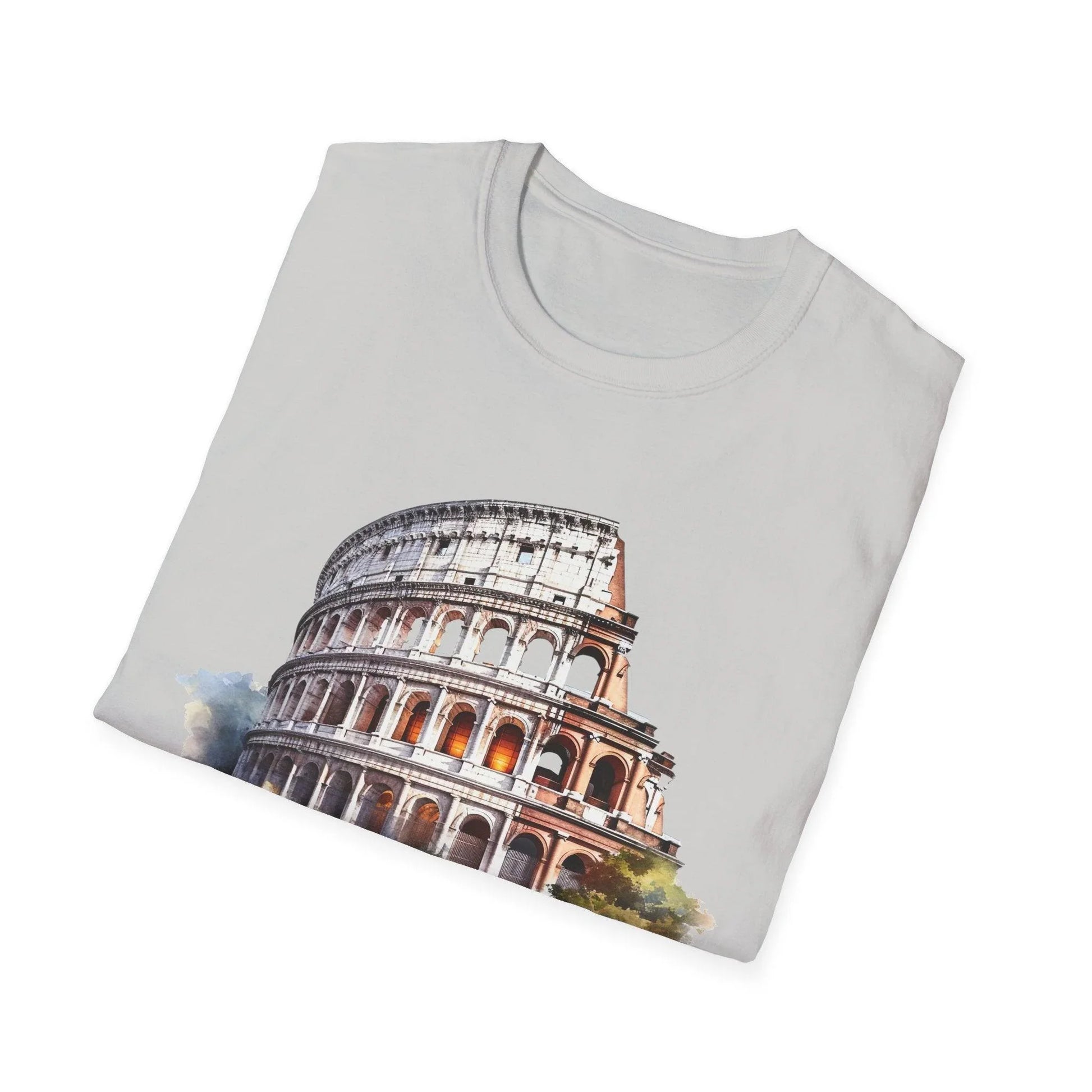 Close-up of the unisex relaxed fit T-shirt collar showcasing the soft, breathable cotton blend fabric and clean neckline